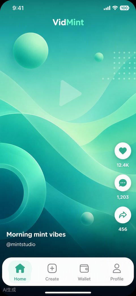 Лента коротких видео VidMint на iPhone — свежий дискавери вертикального видео