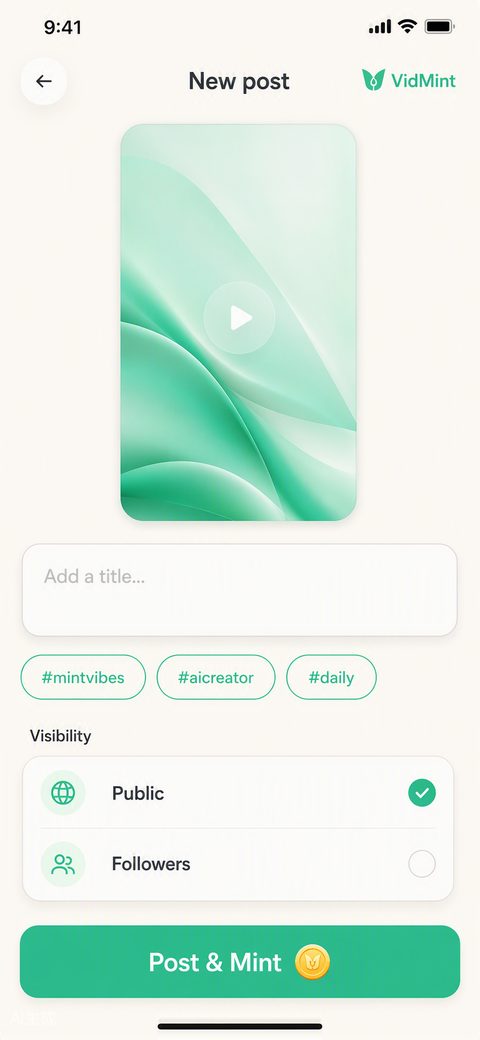 Поток публикации VidMint для коротких видео в TikTok, Reels и Shorts